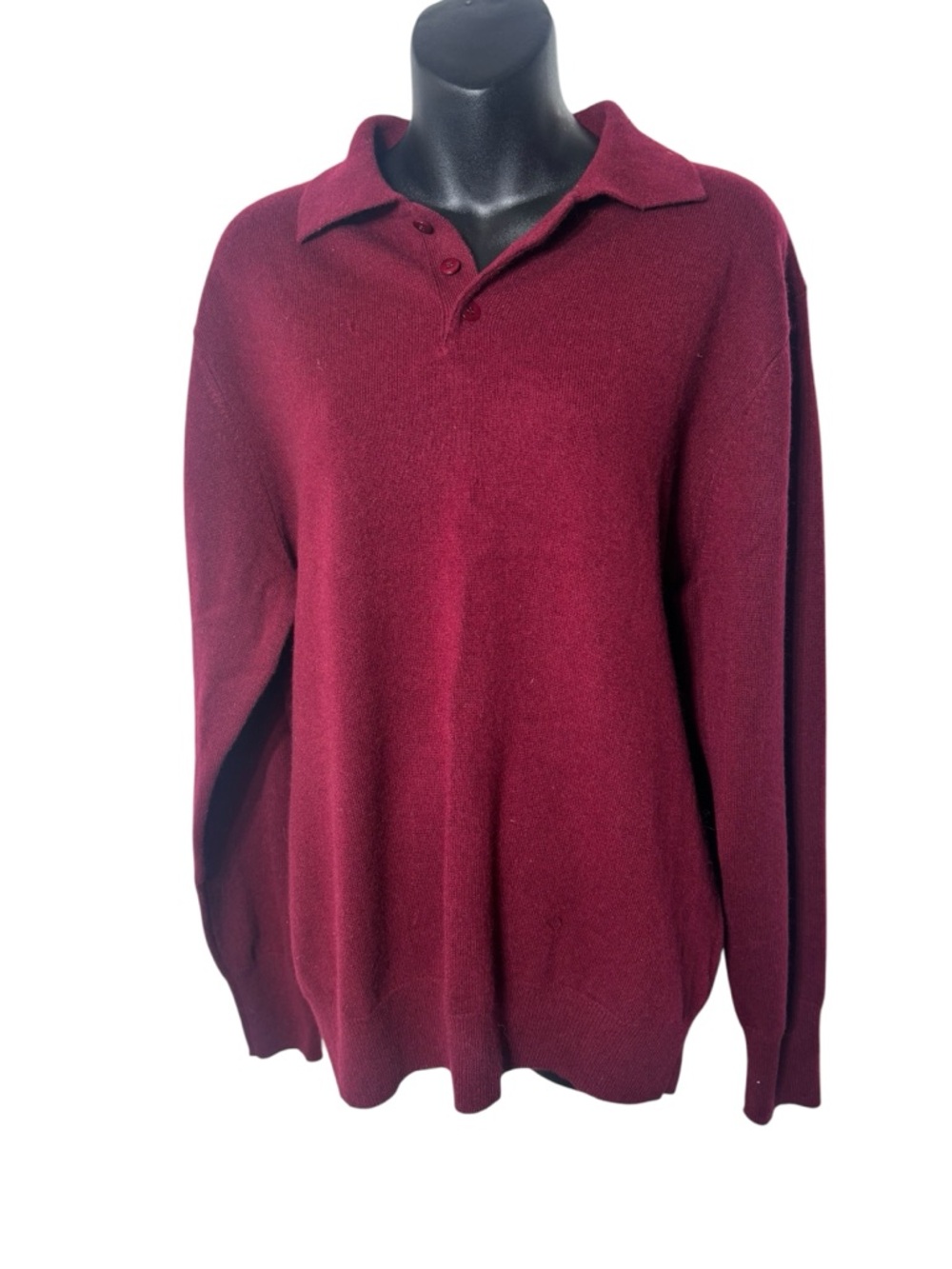 Shephe‎ men’s large 100% cashmere sweater maroon capsule sustainable